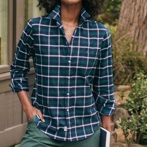 Frank & Eileen Women’s Button Up Long Sleeve Oversized Plaid Joedy Shirt Small‎